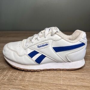 Reebok Classic Kids Sneakers White Blue Gum Sole Youth Size 1